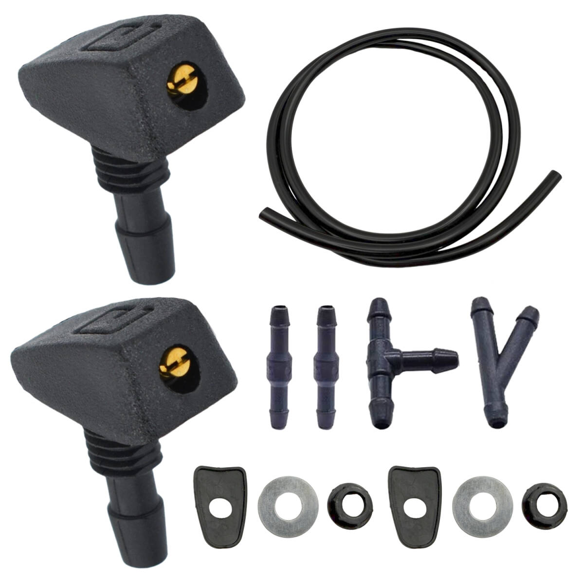 汎用 ウォッシャー スプレー ホース ノズル ハイエース アクア プリウス セルシオ ノズル+延長ホースセット拍卖