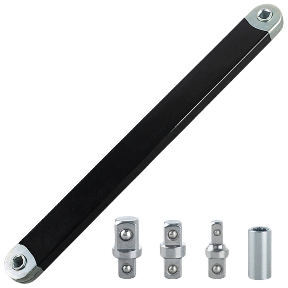 ラチェット 延長レンチ スパナ オフセットアダプター ラチェットモンキー 便利道具 ブラック拍卖