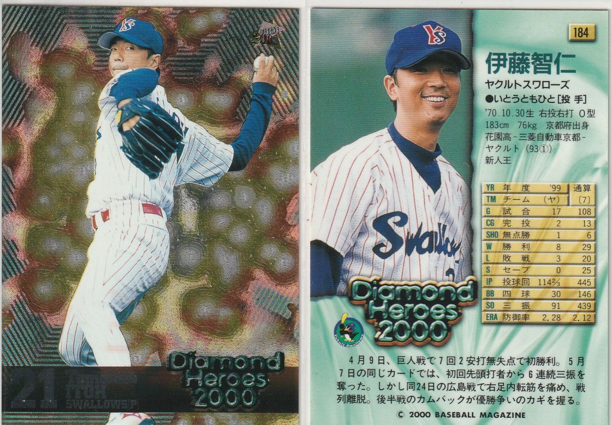 ●2000BBM/DH 【伊藤 智仁】BASEBALL CARD No.184:ヤクルト R2拍卖