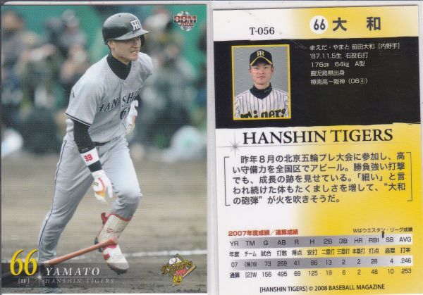 ●2008BBM/阪神 【大和】 BASEBALL CARD No.T-056 R5拍卖