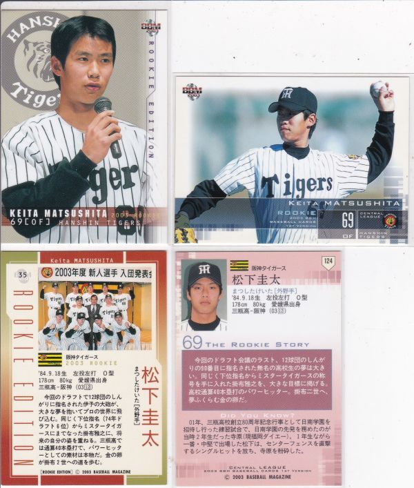 ●2003BBM/RE/1st【松下 圭太】ルーキーカード2種セット No.35&124 R拍卖