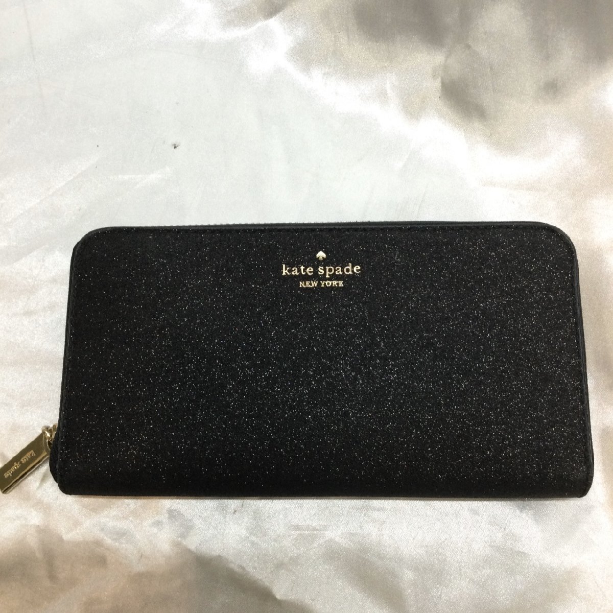 【未使用品/TO 】ケイトスペード kate spade シミー グリッター 長財布 ファスナー パテントレザー ウォレット ラメ RS1020/0020拍卖