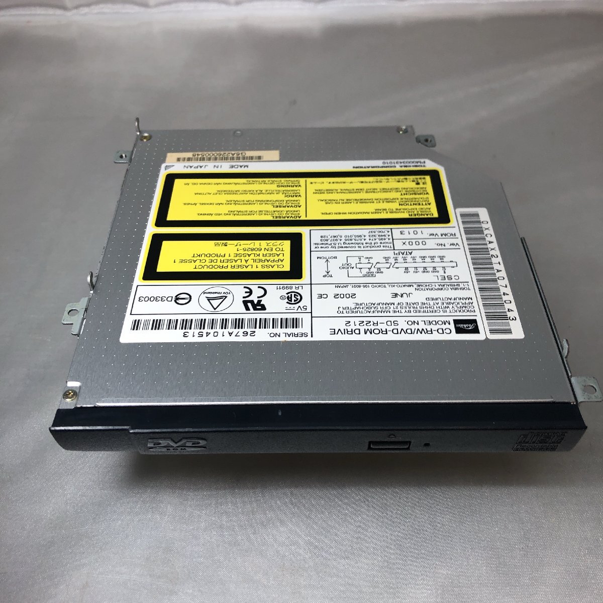 【動作確認済/内蔵型/KU】ノートPC用 光学ドライブ〈TOSHIBA CD-RW/DVD-ROM COMBO DRIVE〉SD-R2212 完動品 IS0713拍卖