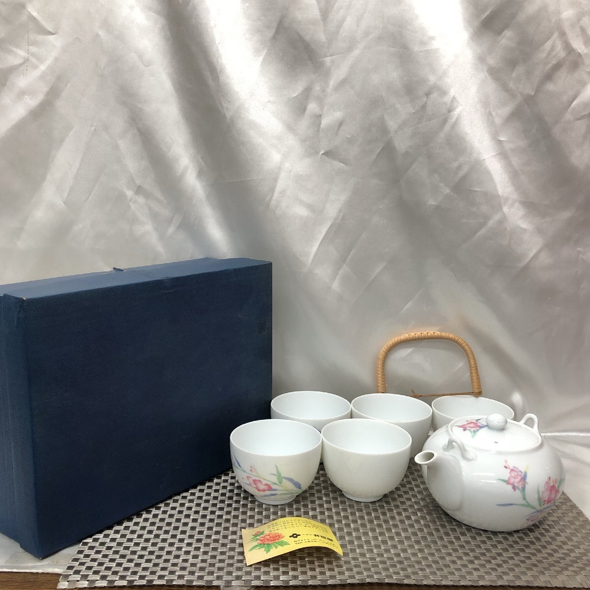 【未使用保管品/KSH】有田焼 雅東苑窯 茶器揃 急須湯呑みセット 茶道具 レトロ HA0717拍卖