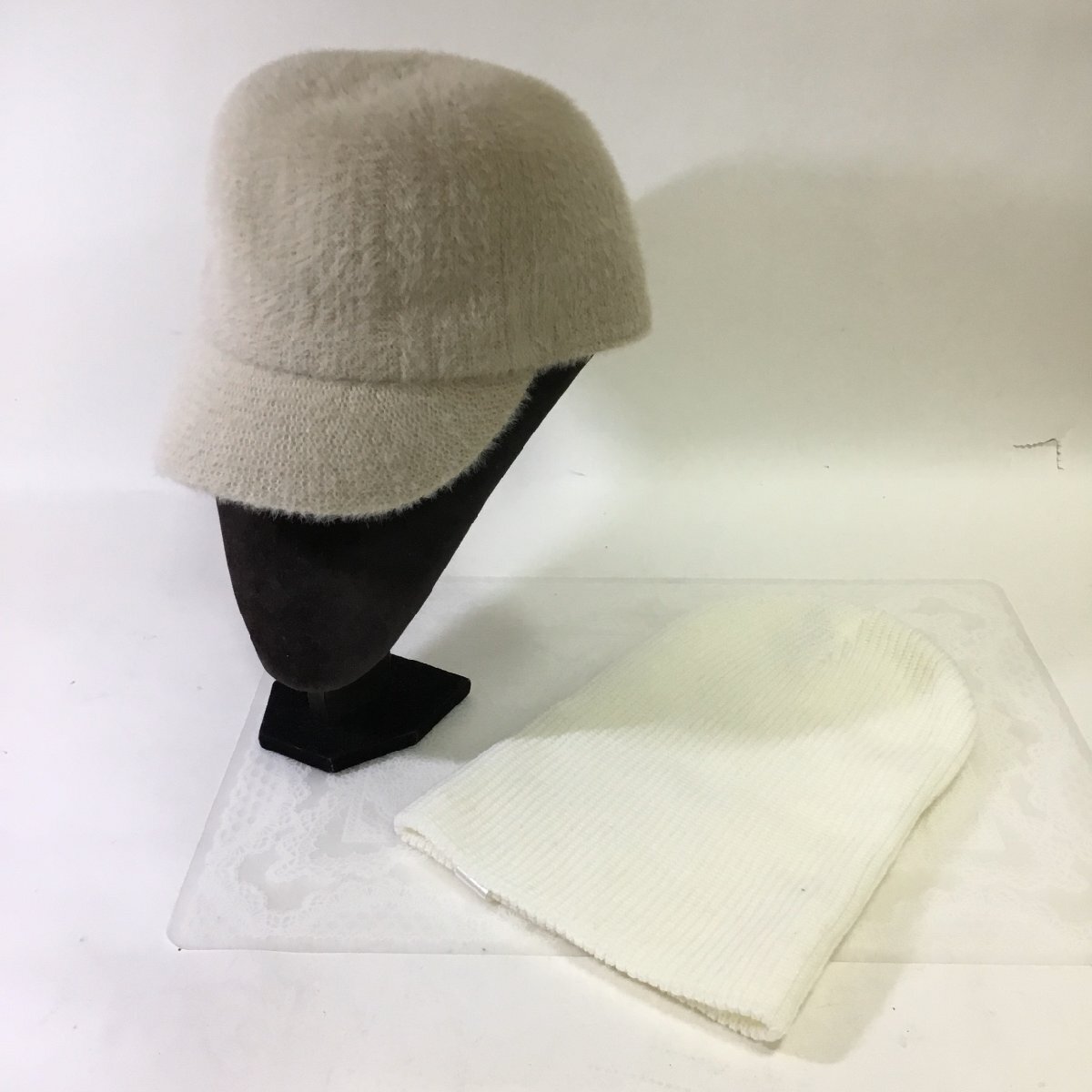 【保管品/CH】お買い得 DEOSUNNY デオサニー キャップ 帽子 フェルト & ニット帽 計2点 レディース RS0204/00010拍卖