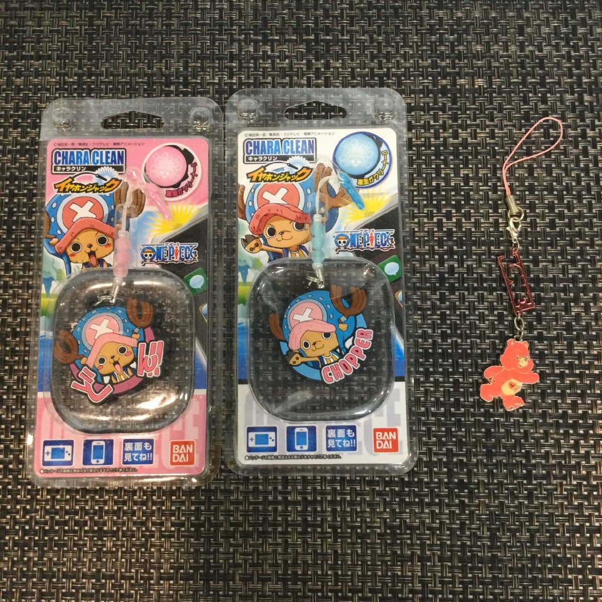 【保管品/TO】ONE PIECEのチョッパー イヤホンジャック用 ストラップ ケアベア ストラップ 計3点 RS0414/0000拍卖