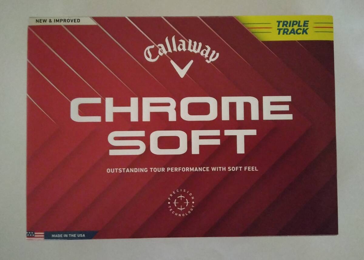 送料無料 新品 1ダース 12球 ゴルフボール キャロウェイ クロムソフト トリプルトラック イエロー CHROME SOFT TRIPLE TRACK拍卖
