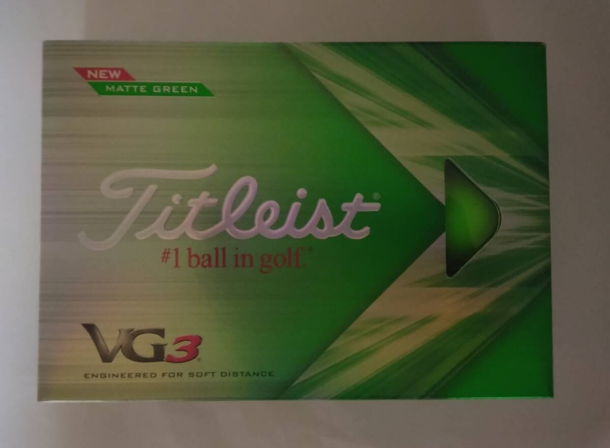 【外箱傷有】 送料無料 新品 1ダース 12球 タイトリスト ゴルフボール VG3 2022モデル マットグリーン 緑 グリーン Titleist拍卖