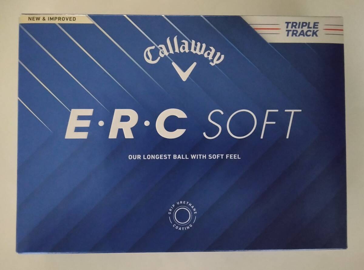 送料無料 新品 1ダース 12球 ゴルフボール キャロウェイ 2025 ERC SOFT 白 ボール トリプル トラック ホワイト callaway ERC ソフト拍卖