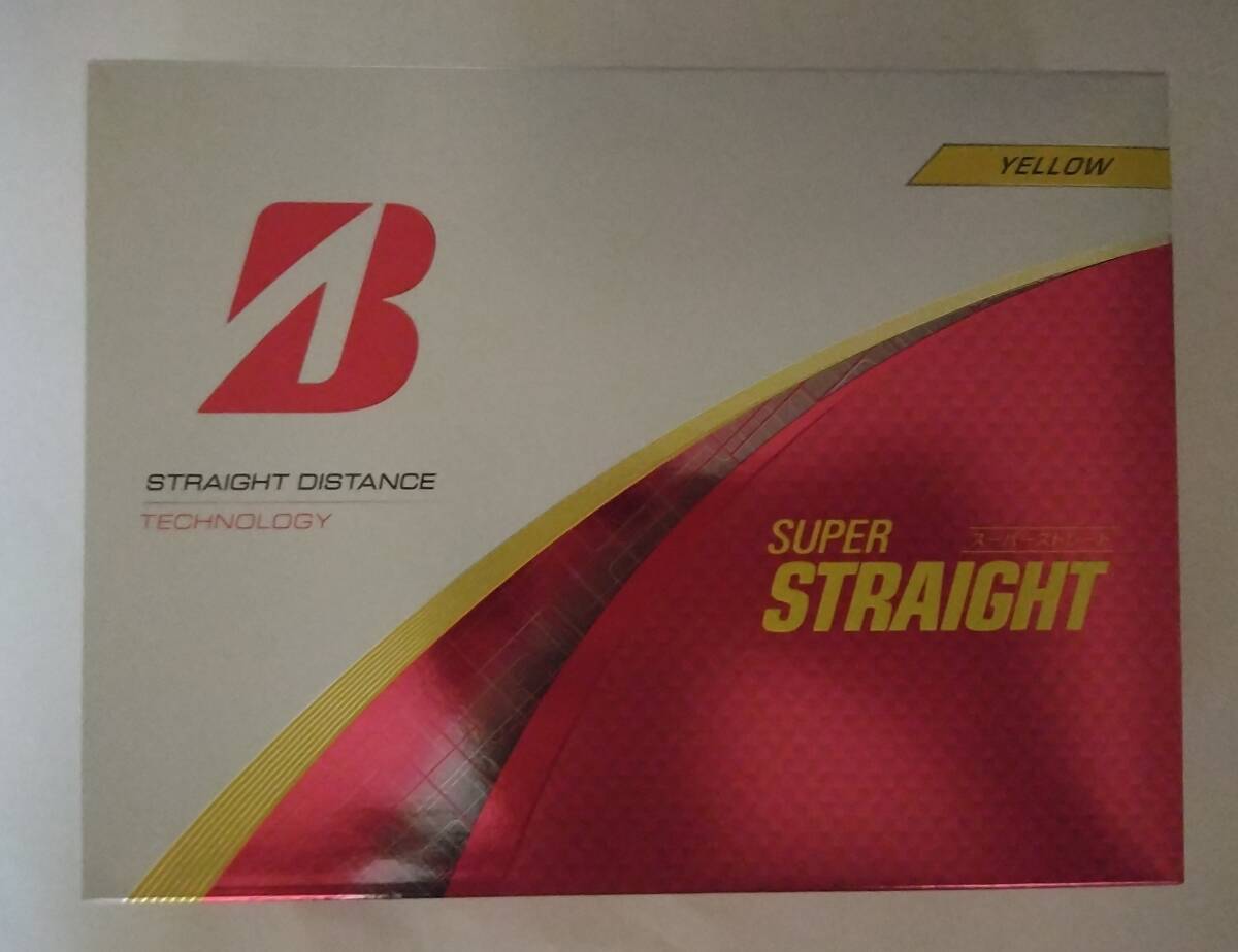 送料無料 新品 1ダース 12球 ゴルフボール ブリヂストン スーパーストレート イエロー BRIDGESTONE 2025年モデル拍卖