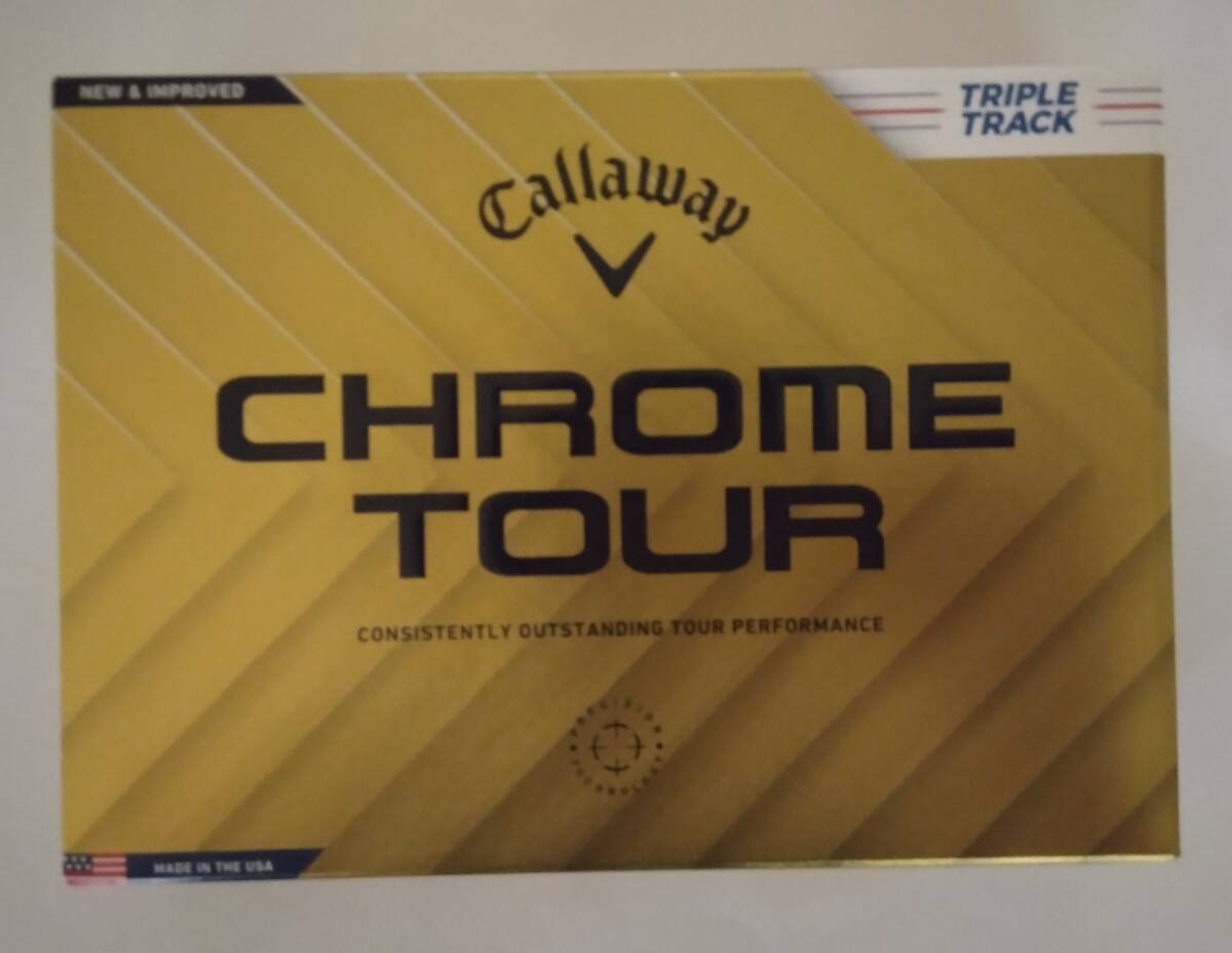 送料無料 新品 1ダース 12球 ゴルフボール キャロウェイ 2024 CHROME TOUR クロムツアー トリプルトラック TRIPLE TRACK ホワイト拍卖