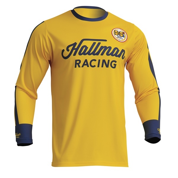 XLサイズ MXジャージ THOR 23 HALLMAN ROOSTED レモン/ネイビー オフロード 街乗り ストリート 正規輸入品 WESTWOODMX拍卖