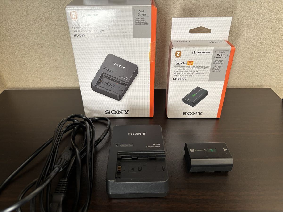 ◆SONY ソニー バッテリーチャージャー BC-QZ1/純正バッテリー NP-FZ100◆拍卖
