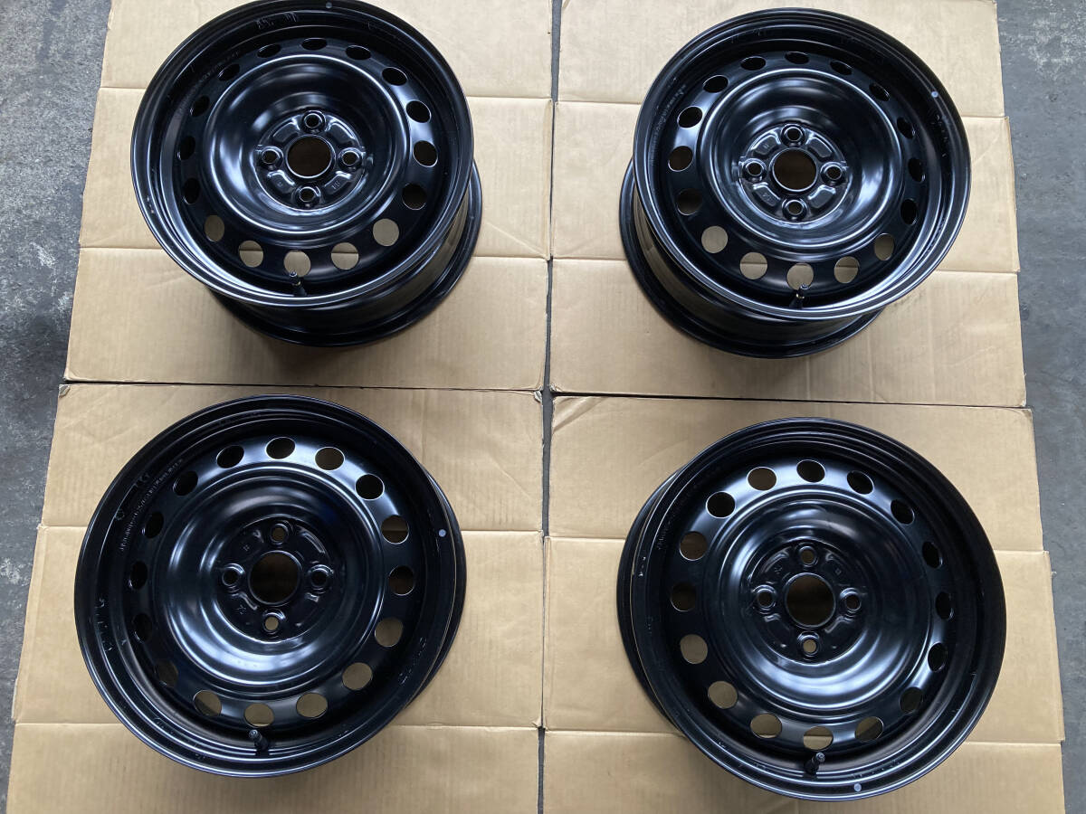 ☆ 極上 新車外し トヨタ MXPK アクア 純正 15in スチールホイール 4本セット ヤリス ☆①拍卖