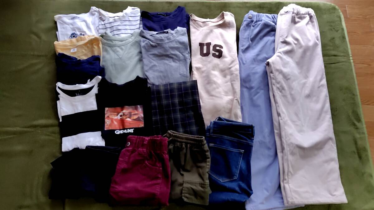 シンプル女の子服セット18点 150㌢〜160㌢GU、H&M、無印 他拍卖