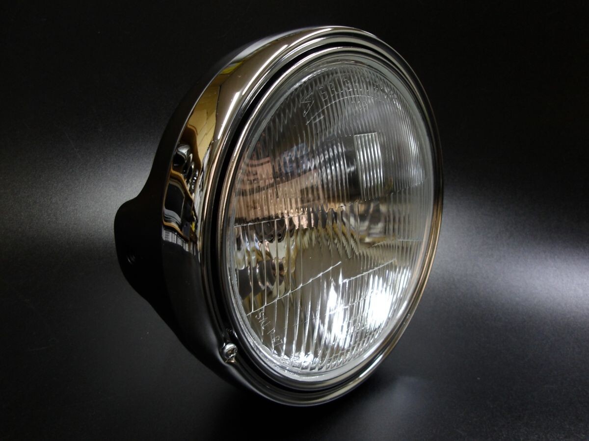 (6)ブライテック コンベックス ヘッドライト ブラックケース 汎用ケース 180㎜☆適合GS400CBX400FGSX400EザリゴキGT380ホーク2CBR400F拍卖