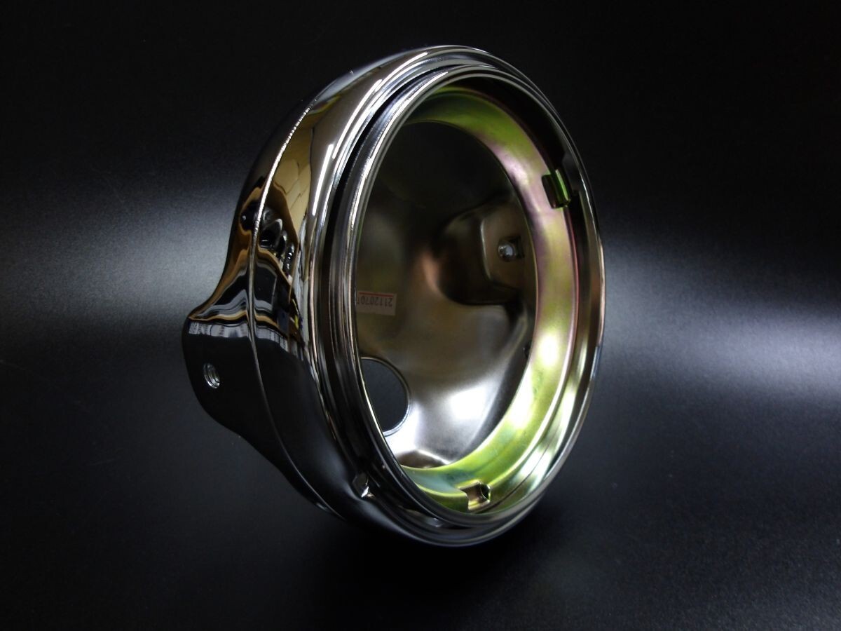 (6)ヘッドライト メッキケース 汎用ケース 180㎜☆適合GS400CBX400FGSX400EザリゴキGT380ホーク2CBR400F拍卖