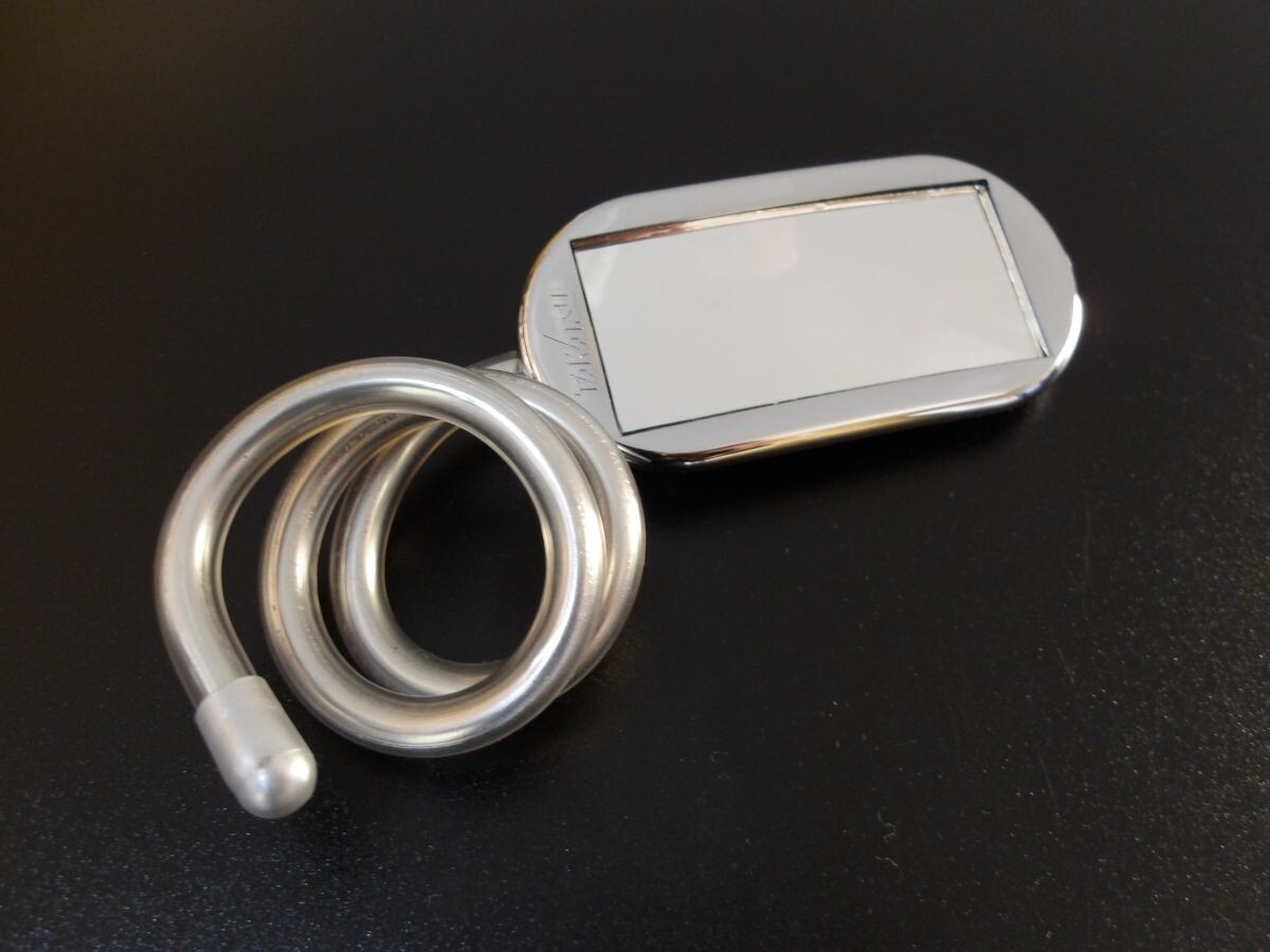 (9)スパイラルミラー メッキ☆適合GS400CBX400FGSX400EザリゴキGT380ホーク2CBR400F拍卖