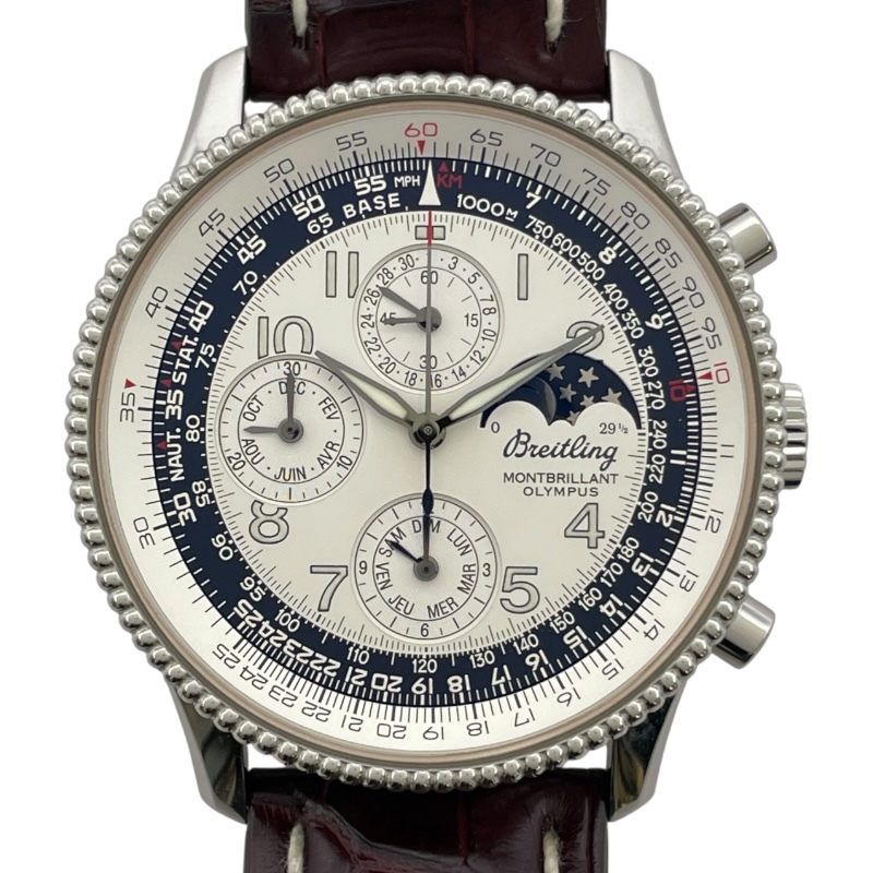 ブライトリング BREITLING ナビタイマー モンブリラン オリンパス A19350 シルバー SS 腕時計 メンズ 中古拍卖