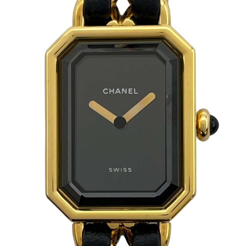 シャネル CHANEL プルミエール M H0001 ブラック GP 腕時計 レディース 中古拍卖