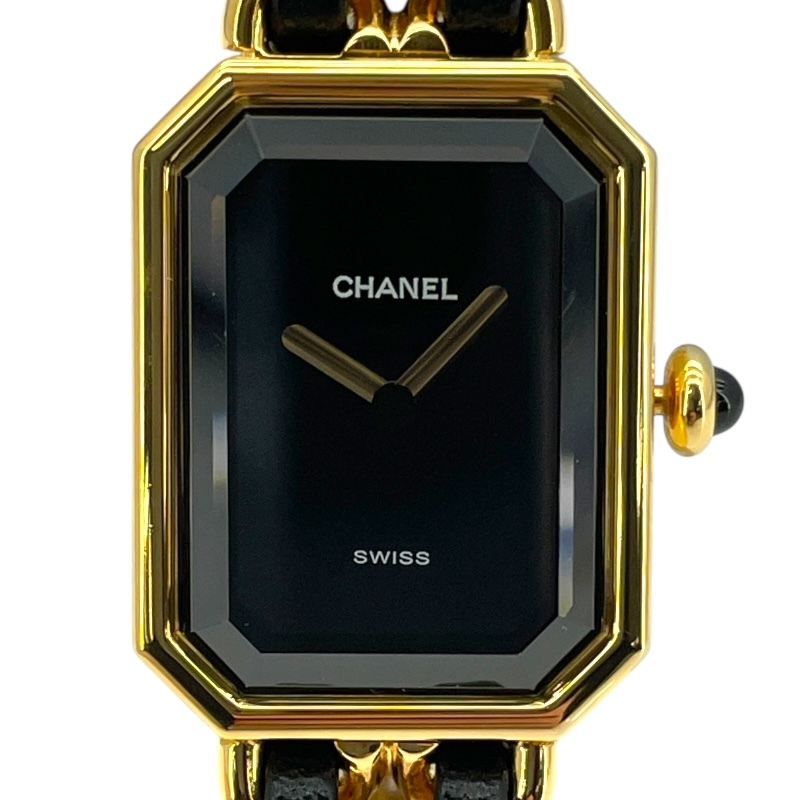 シャネル CHANEL プルミエール S H0001 ブラック GP 腕時計 レディース 中古拍卖