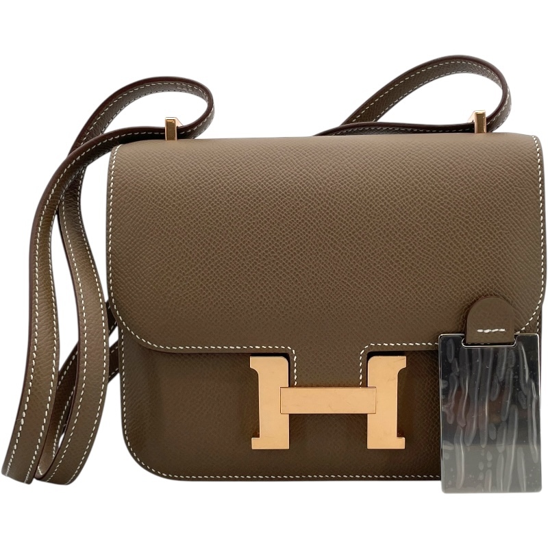 エルメス HERMES コンスタンス3ミニ W刻印 エトゥープ ピンクゴールド金具 エプソン ショルダーバッグ レディース 中古拍卖