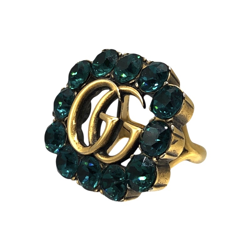 グッチ GUCCI GGマーモントクリスタルリング #12 メタル/色石 アクセサリー 中古拍卖