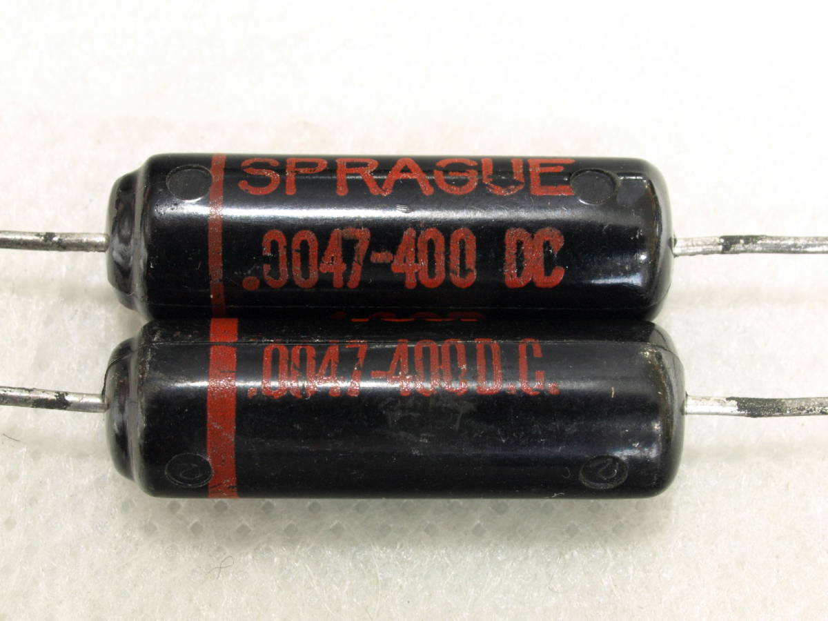 即決 SPRAGUE スプラグ 0.0047uF 400V 160P 2本 ブラックビューティ拍卖