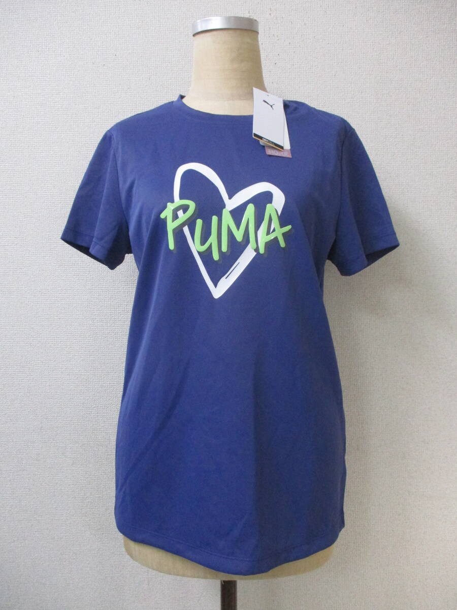 プーマ PuMA WOMENS Tシャツ DRY CELL ハート ブルー XLサイズ バスト91~96cm 身長171cm~177cm 【商品タグ付】拍卖