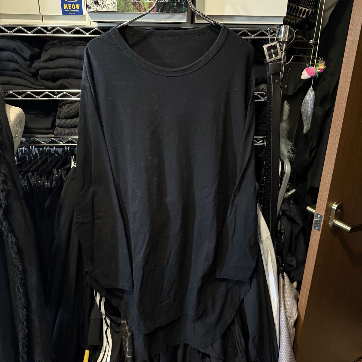 Ground Y コットン ジャンボロングTシャツ ブラック GA-T32-040 長袖 グラウンドワイ ヨウジヤマモト拍卖