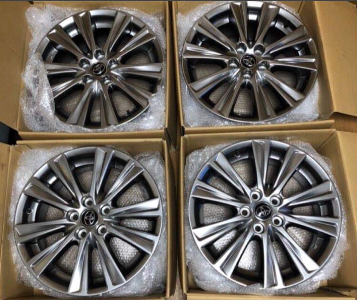 即決 トヨタ アルファード タイプヴェルファイア純正アルミホイール 4本セットゴールド ■ 18インチ 7.5J+45 pcd 114.3-5H ■ENKEI ■拍卖