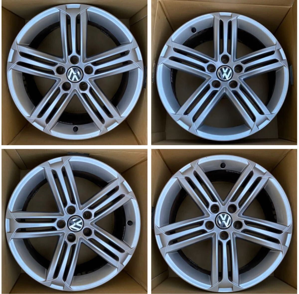 フォルクスワーゲン ゴルフ純正ホイール 18インチ 7.5J+51 pcd 112-5H 4本拍卖