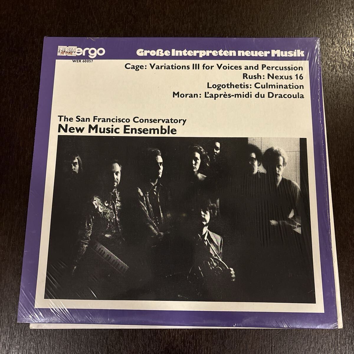 The San Francisco Conservatory New Music Ensemble Cage,Rush,Logothetis,Moran LP アナログ ケージ WER 60057 #現代音楽 シュリンク残拍卖