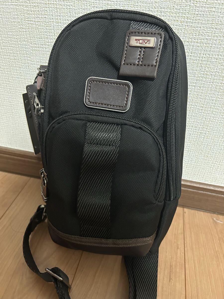 TUMI トゥミ ショルダーバッグ ボディバッグ 未使用 黒×茶色拍卖