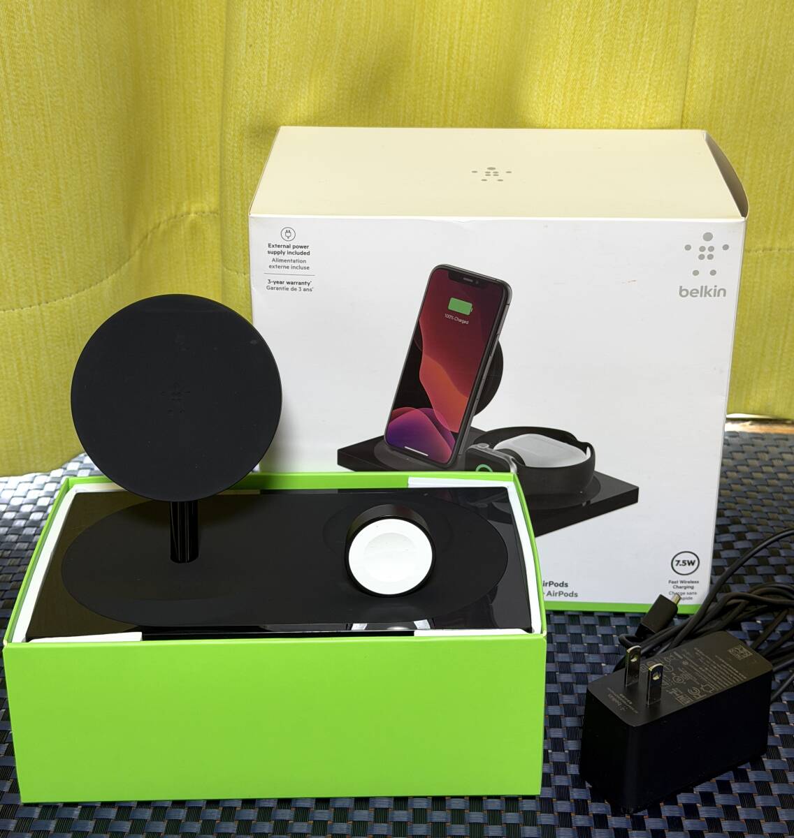 Belkin BOOST↑CHARGE 3-in-1 ワイヤレス充電ドック 美品/動作確認済み拍卖