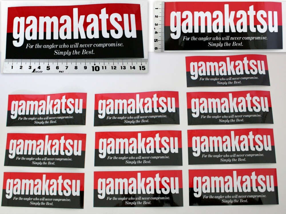 986/未使用品・店頭在庫品/gamakatsu(がまかつ・蒲克)旧ロゴステッカーシール-10枚セット ※6.2cm×15.3cm拍卖