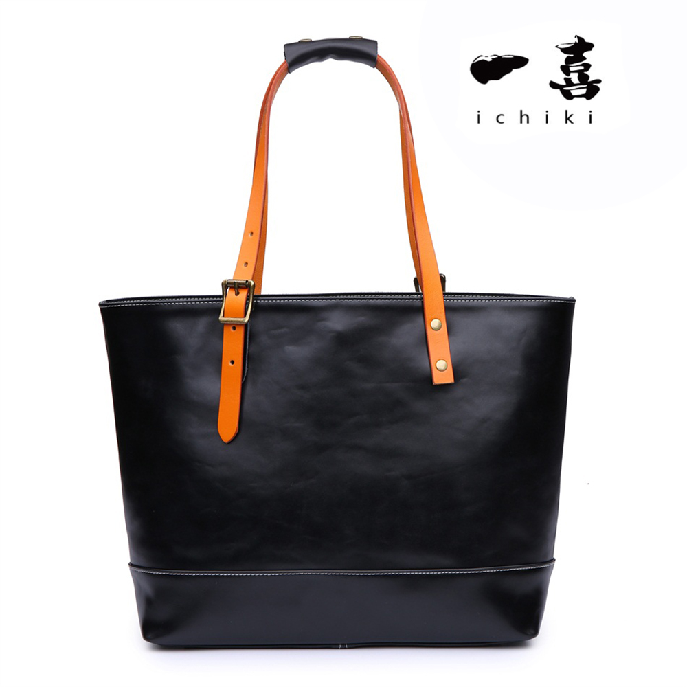 ビジネスバッグ トートバッグ レディーズ メンズ 2way ハンドメイド 栃木レザ- 本革 黒 D20拍卖