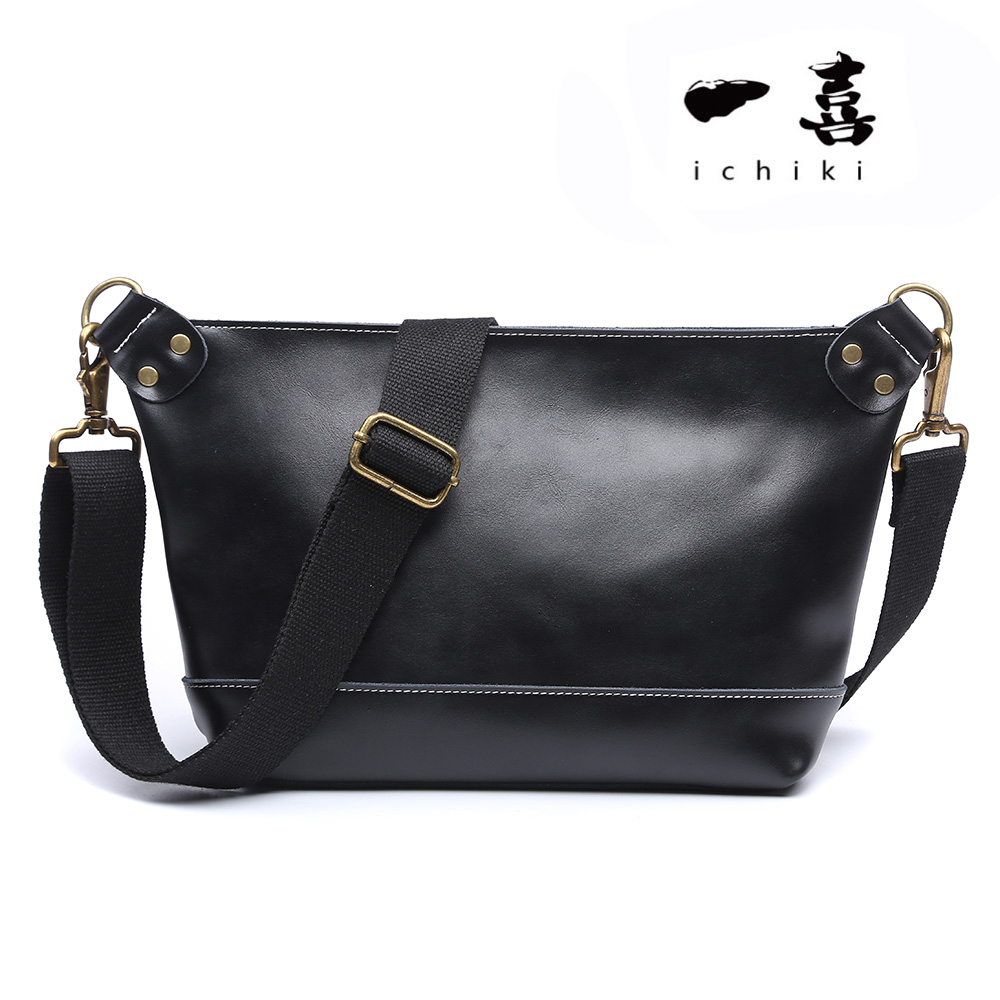 ハンドメイド上質牛床革ショルダーバッグ|軽量 斜め掛けOK メンズボディバッグ 4色展開 ブラック A03拍卖