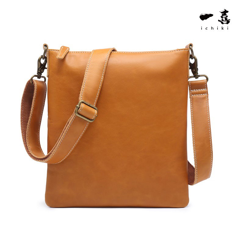 ショルダーバッグ 本革レザー 肩掛け 縦型 高品質 手作り ポシェット お出かけ 通学通勤 キャメル TC141拍卖