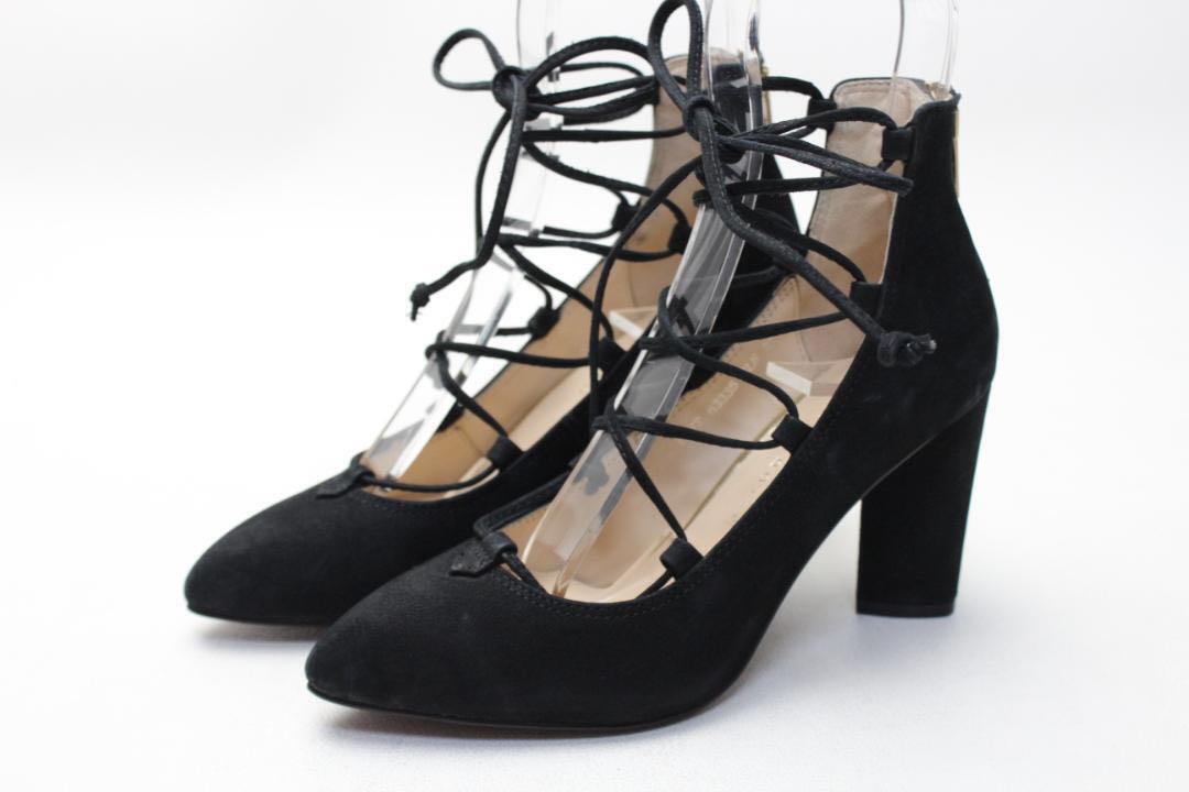 新品♪モード エ ジャコモ カリーノ レースアップポインテッドトゥパンプス 23㎝ Bk拍卖