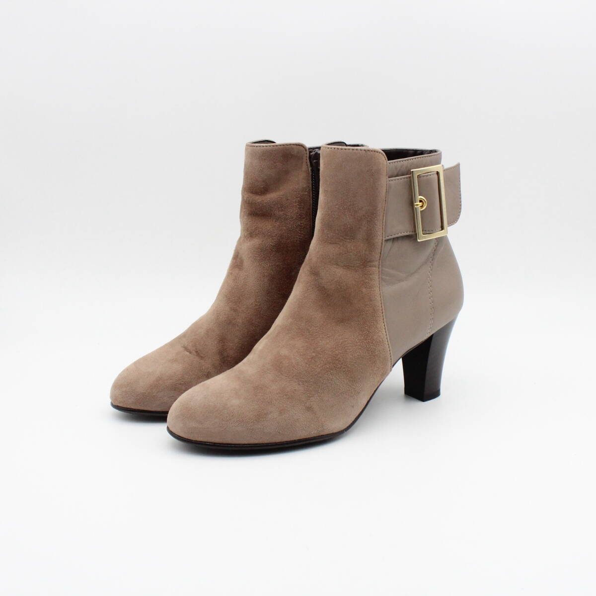 Celica バークレー 本革コンビ素材ショートブーツ(22.5cm)美品拍卖