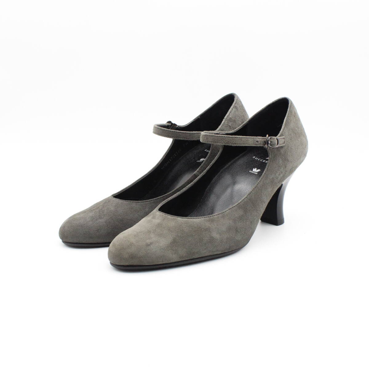 07■サクセスウォーク 本革ストラップパンプス(24cmE)美品拍卖