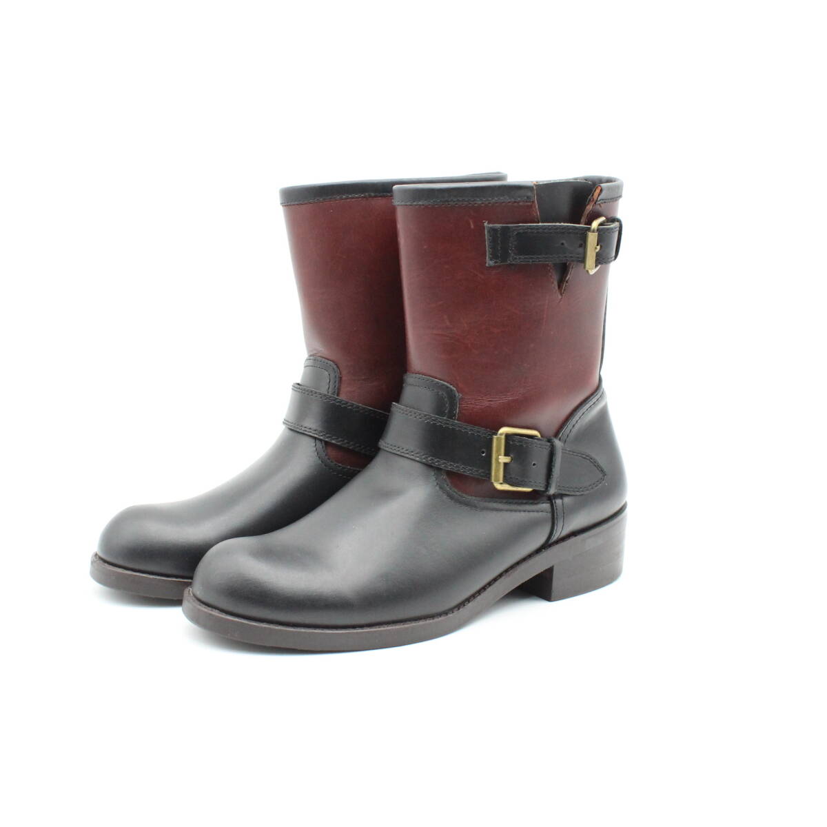 Ungrid アングリッド 本革バイカラーエンジニアブーツ(23cm)超美品拍卖