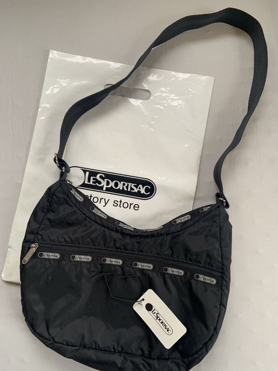レスポートサック LeSportsac 2WAY ショルダーバッグ ブラック PEARL/FOSSIL SHINE ハワイ購入 中古 送料無料 U348拍卖