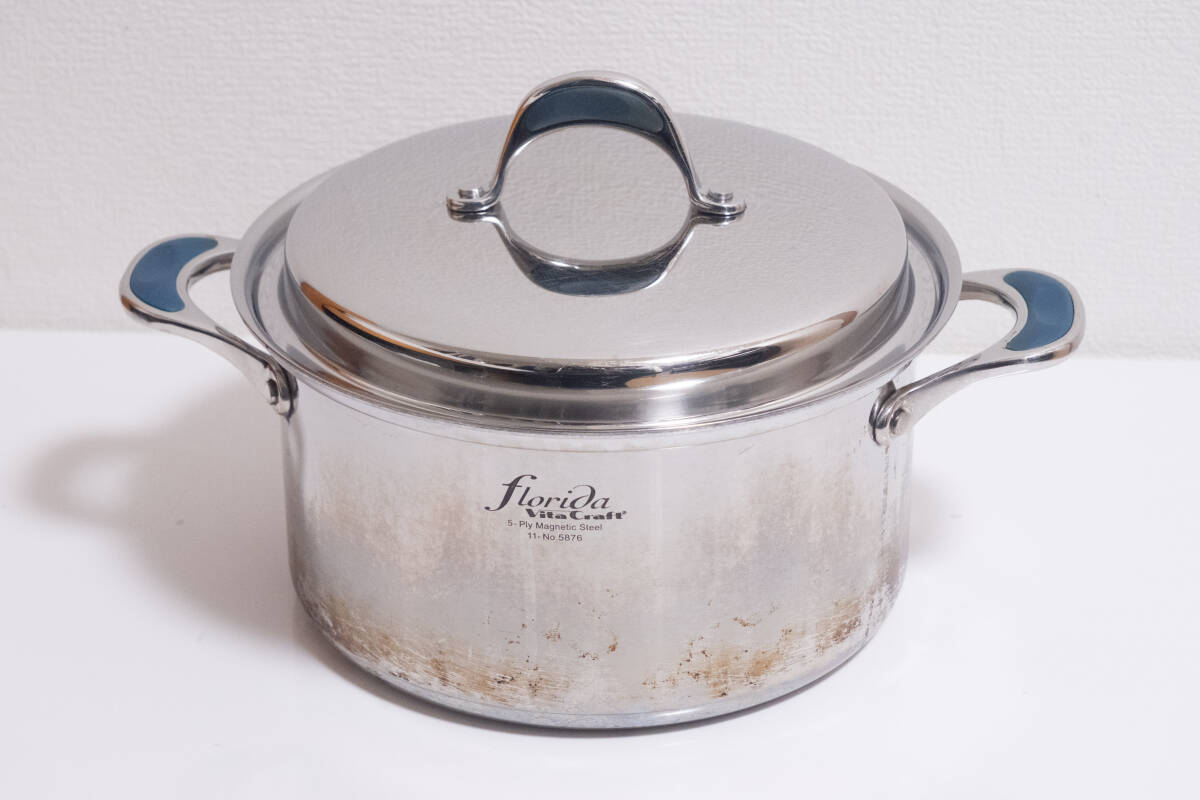 VitaCraft(ビタクラフト) フロリダ(ブルー) 両手ナベ 4.0L 5876拍卖