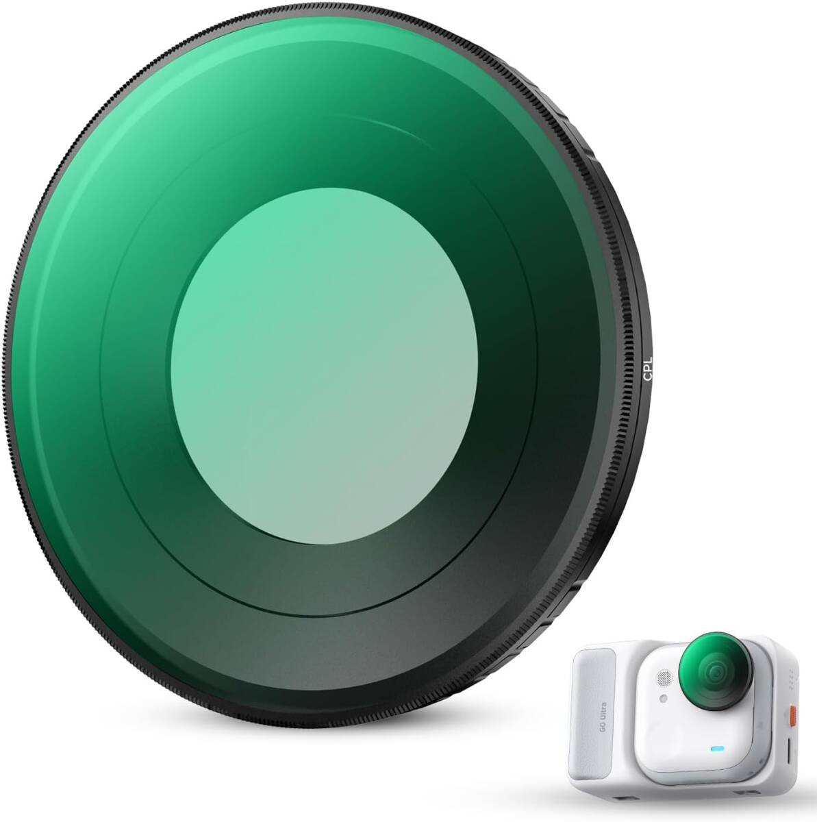 K&F CONCEPT Insta360 GO Ultra専用 CPLフィルター(CPL)偏光フィルター 反射除去 28層ナノコーティング 撥水防汚 装着簡単 拍卖