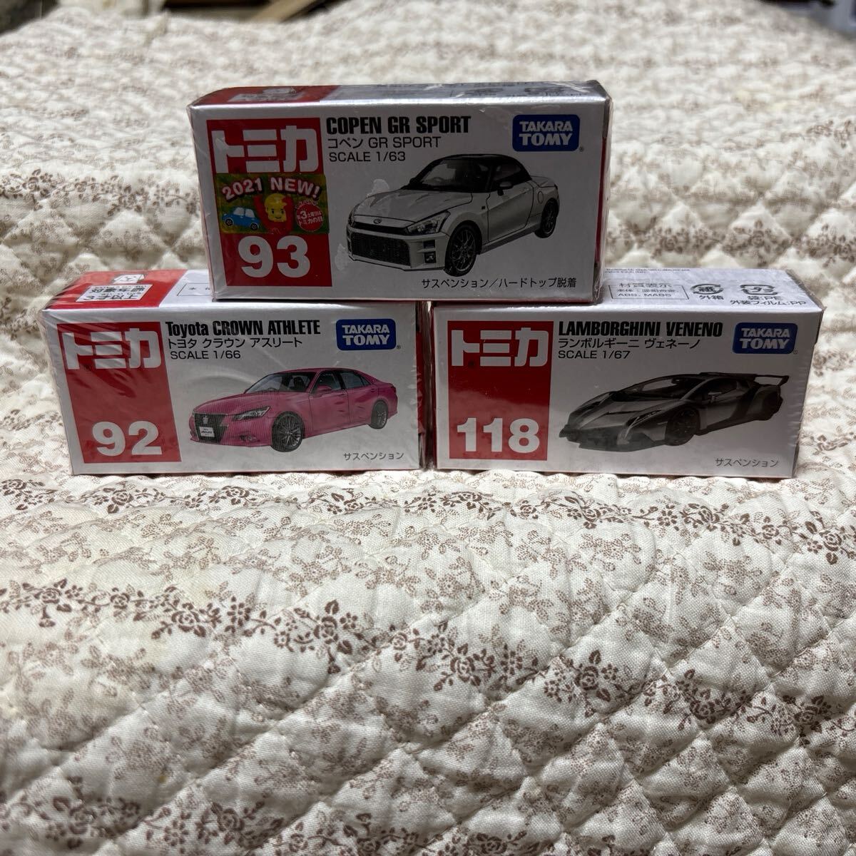 タカラトミー トミカ トヨタ クラウン コペン ランボルギーニ 3個セット拍卖