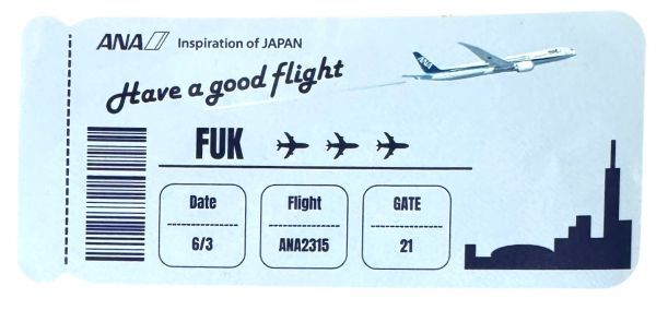 訳有 全日空 福岡空港 ステッカー ANA FUKUOKA FUK AIRPORT GATE21 2315 STICKER 飛行機 航空機 エアポート 国際 シール コレクション 新品拍卖