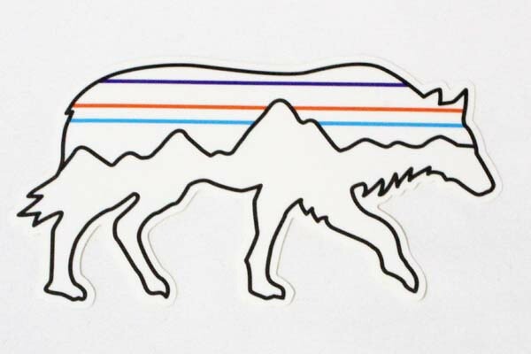 パタゴニア バックフォーグッド ウルフ ステッカー 光沢 Patagonia Back For Good STICKER フィッツロイ 狼 シール カスタム 動物 新品拍卖