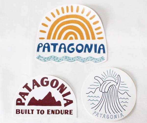 訳あり パタゴニア ステッカー 3種セット PATAGONIA STICKERS SET シャカウェーブ ノーダム ジオロジャーズ サーフ シール ネコポス 新品拍卖